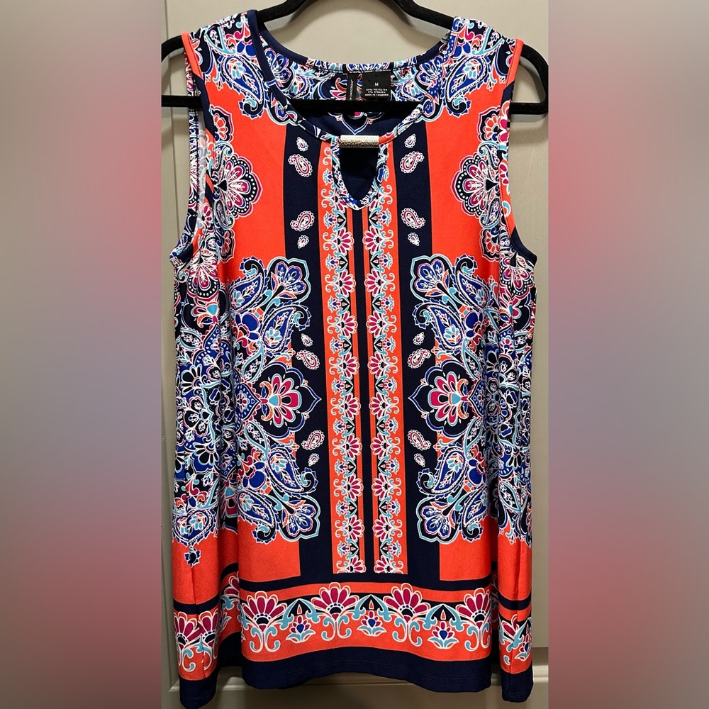 New Directions Size M Floral Tunic EUC